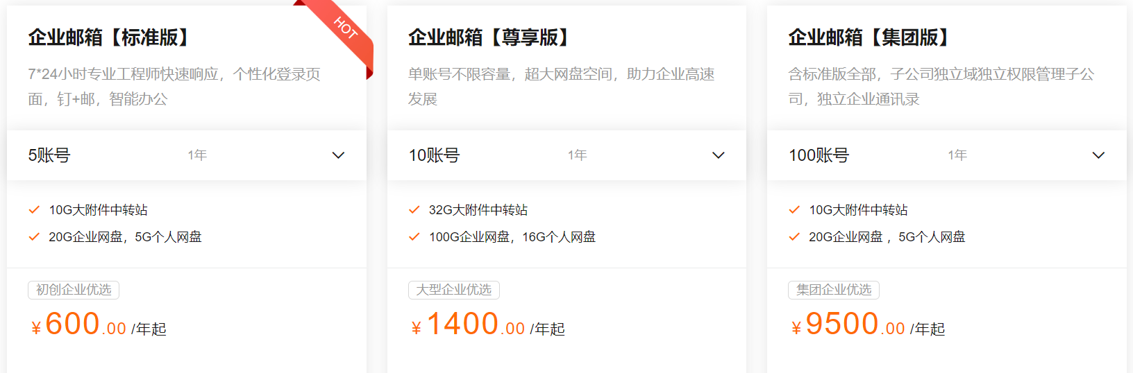 阿里免費版企業(yè)郵箱